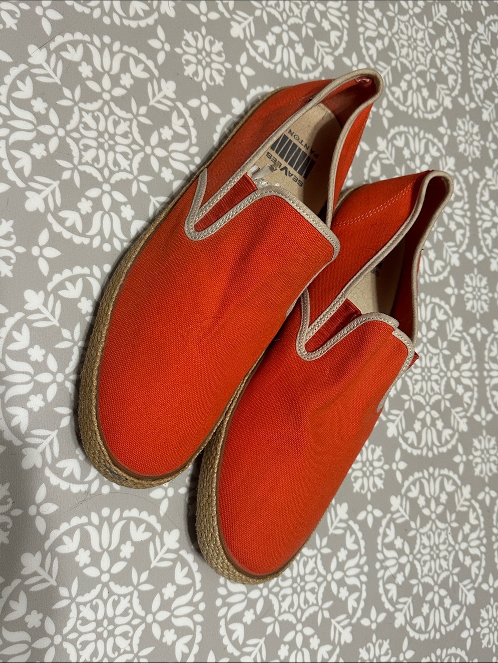 Seavees X Pantone Orange Slip-On Espadrille Sneakers